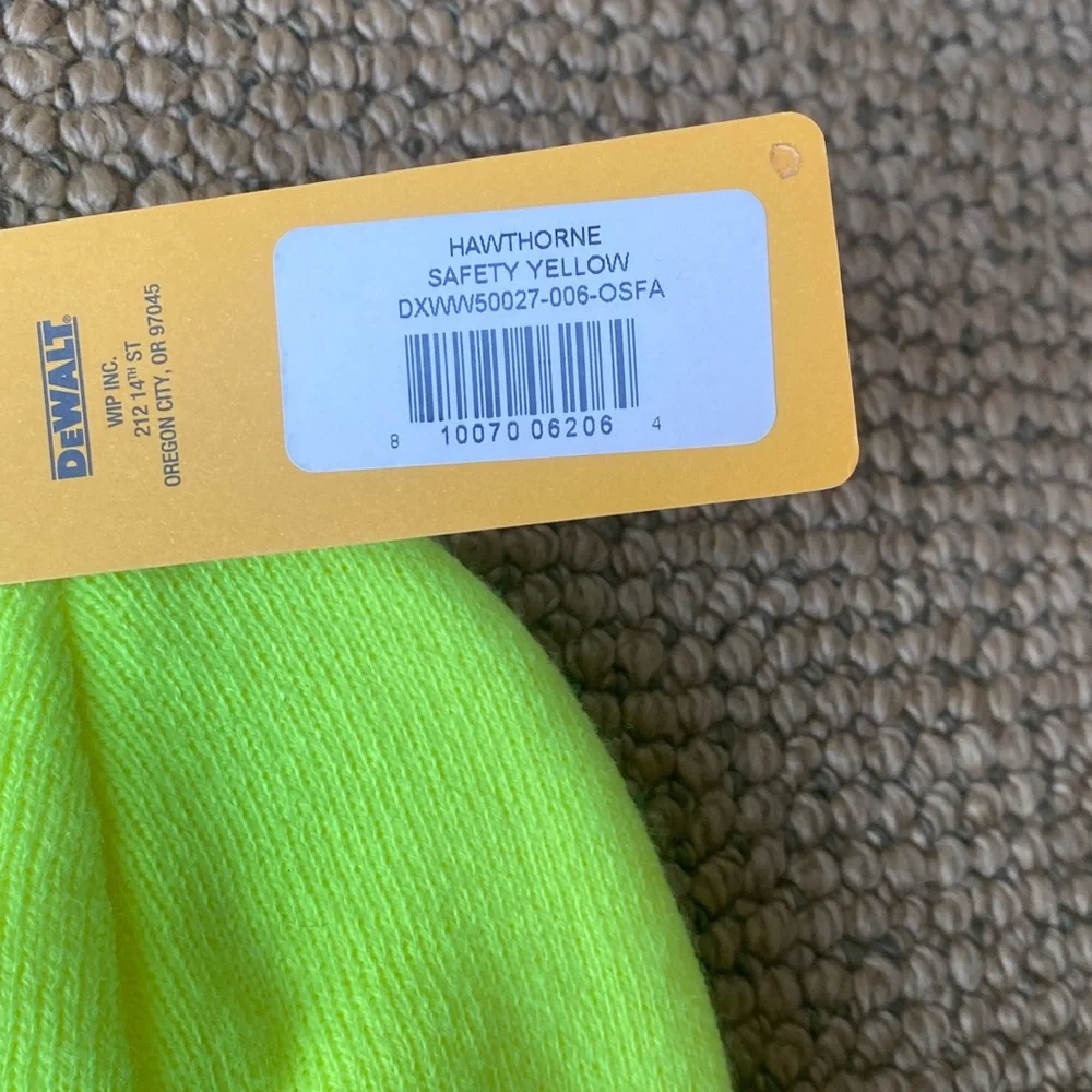 DeWalt Neon Yellow Beanie NWT - Picture 2 of 4